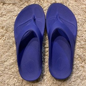 Oofos Recovery Flip Flops Purple Blue M8/W10